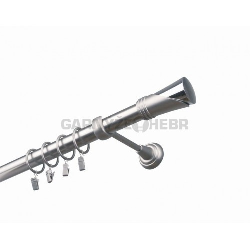 Garnýž kovová 230 cm jednořadá 25 Duncan satina