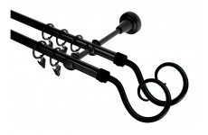 Hák 16mm double černá