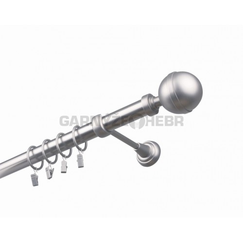 Garnýž kovová 320 cm jednořadá 25 Koule Lux satina