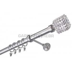 Garnýž kovová 100 cm jednořadá 25 Kwadro Diamant satina