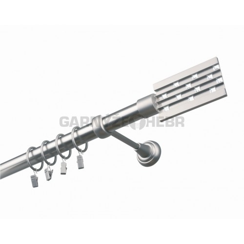 Garnýž kovová 230 cm jednořadá 25 Nutka satina