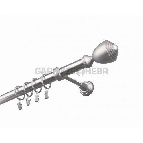 Garnýž kovová 480 cm jednořadá 25 Palacio satina