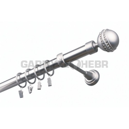 Garnýž kovová 260 cm jednořadá 25 Paola crystal satina