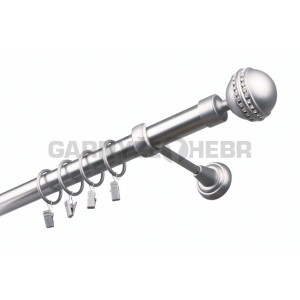 Garnýž kovová 260 cm jednořadá 25 Paola crystal satina