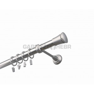 Garnýž kovová 260 cm jednořadá 25 Prince Crystal satina