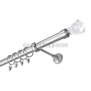 Garnýž kovová 260 cm jednořadá 25 Stozek Crystal satina