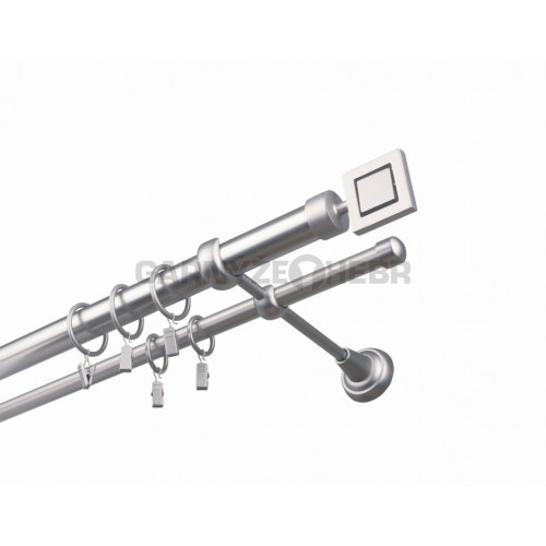 Garnýž kovová 260 cm dvouřadá - dvojitá 25 Apollo Satina