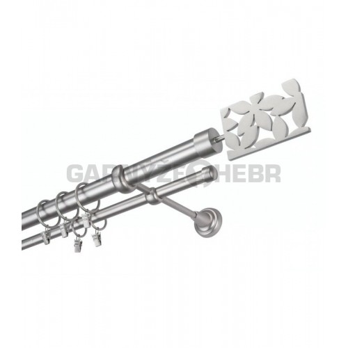 Garnýž kovová 130 cm dvouřadá - dvojitá 25 Delia Satina