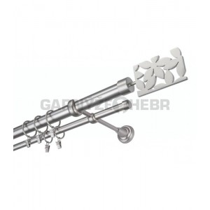 Garnýž kovová 100 cm dvouřadá - dvojitá 25 Delia Satina