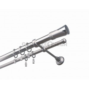 Garnýž kovová 260 cm dvouřadá - dvojitá 25 Duncan Satina