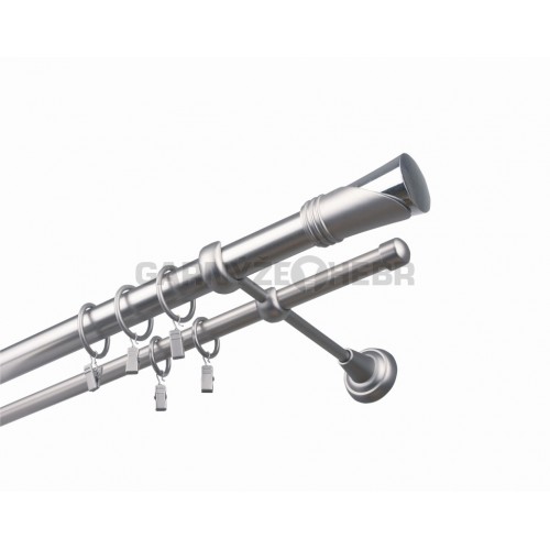 Garnýž kovová 400 cm dvouřadá - dvojitá 25 Duncan Satina