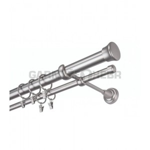 Garnýž kovová 100 cm dvouřadá - dvojitá 25 Fulda Satina