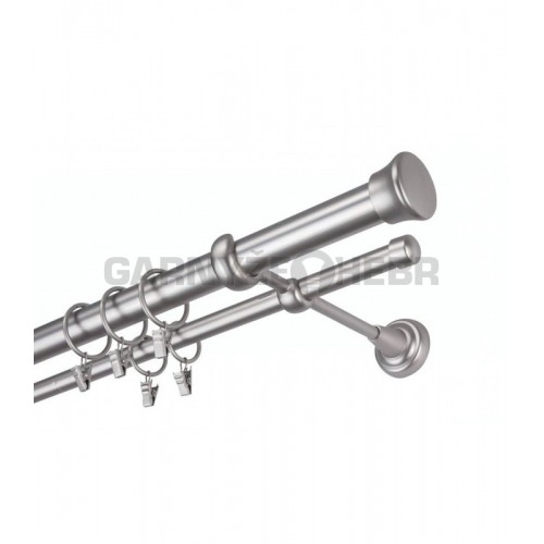 Garnýž kovová 230 cm dvouřadá - dvojitá 25 Fulda Satina