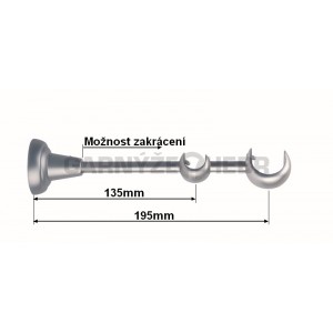 Konzole 2-řadá pro tyč 25/16mm - satina