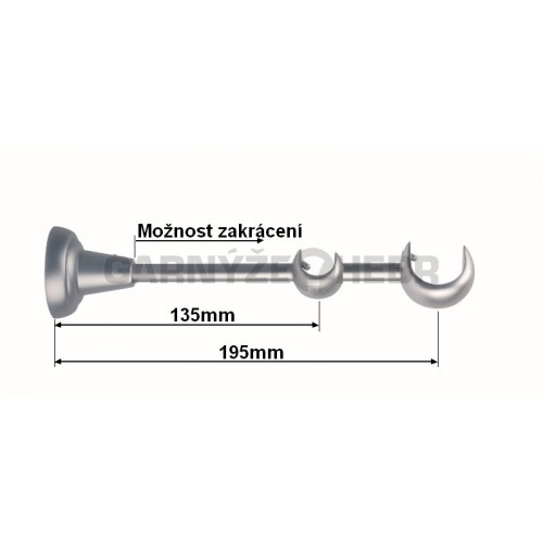 Konzole 2-řadá pro tyč 25/16mm - satina