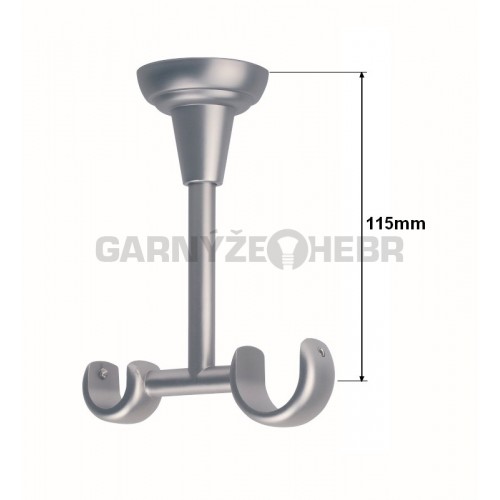 Stropní konzole 2-řadá pro tyč 25/16mm - satina