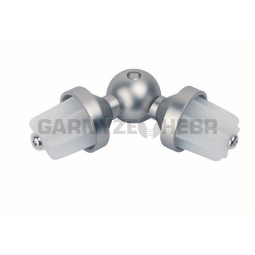 Spojka rohová pro tyč 25mm - satina