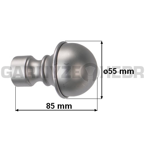 Koncovka pro tyč 25mm Boston - satina