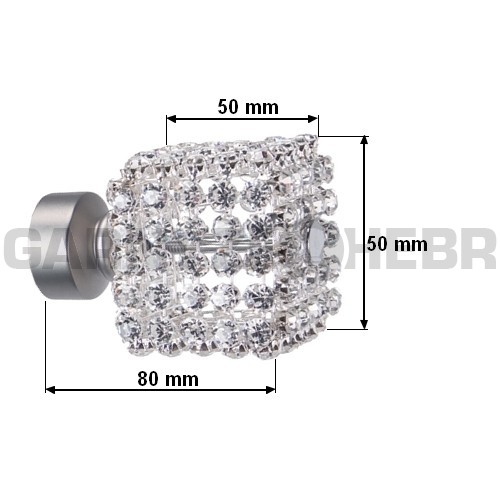 Koncovka pro tyč 25mm Kwadro Diamant - satina