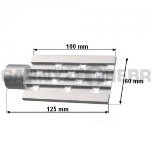 Koncovka pro tyč 25mm Nutka - satina