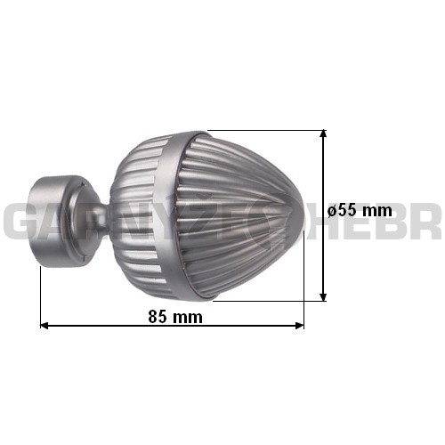 Koncovka pro tyč 25mm Odeon - satina