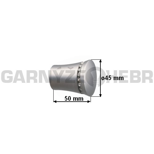 Koncovka pro tyč 25mm Prince Crystal - satina