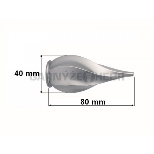 Koncovka pro tyč 25mm Twister - satina