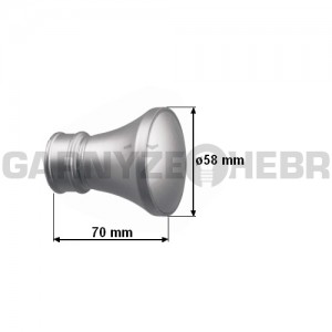 Koncovka pro tyč 25mm Žezlo - satina