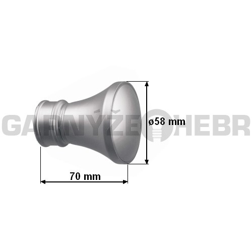 Koncovka pro tyč 25mm Žezlo - satina