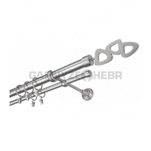 Garnýž kovová 100 cm dvouřadá - dvojitá 25 Lilette Satina