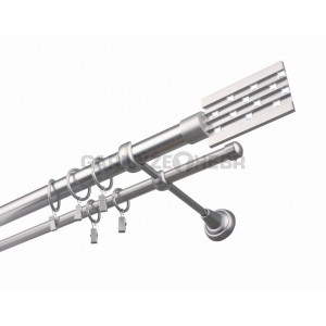 Garnýž kovová 100 cm dvouřadá - dvojitá 25 Nutka Satina