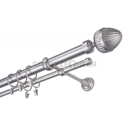 Garnýž kovová 110 cm dvouřadá - dvojitá 25 Odeon Satina