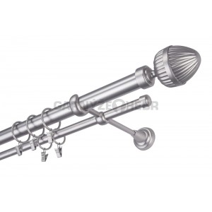 Garnýž kovová 260 cm dvouřadá - dvojitá 25 Odeon Satina