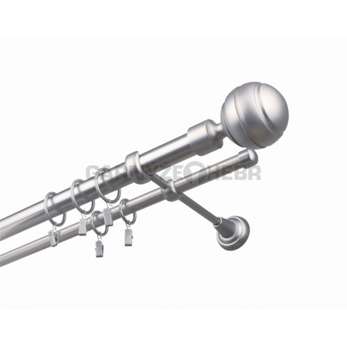 Garnýž kovová 200 cm dvouřadá - dvojitá 25 Paola Satina