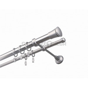 Garnýž kovová 260 cm dvouřadá - dvojitá 25 Prince Crystal Satina