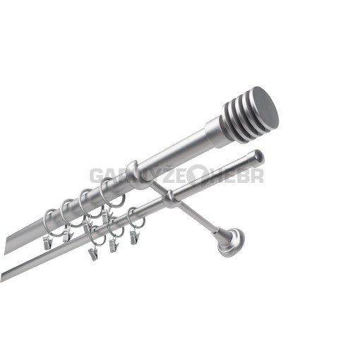 Garnýž kovová 300 cm dvouřadá - dvojitá 25 Talarki Satina