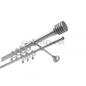 Garnýž kovová 260 cm dvouřadá - dvojitá 25 Talarki Satina