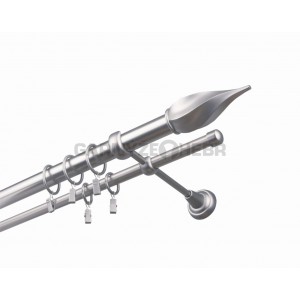 Garnýž kovová 260 cm dvouřadá - dvojitá 25 Twister Satina