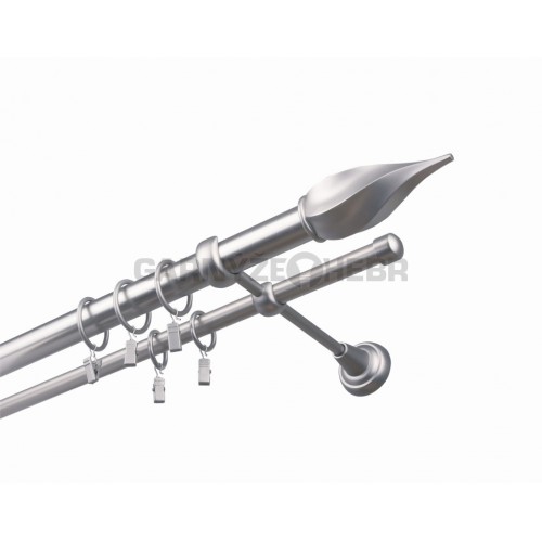 Garnýž kovová 340 cm dvouřadá - dvojitá 25 Twister Satina