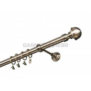 Garnýž kovová 100 cm jednořadá 25 Boston mosaz