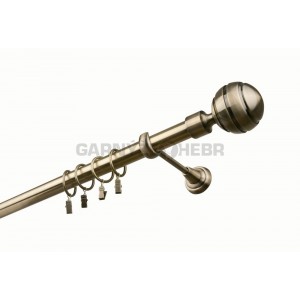 Garnýž kovová 260 cm jednořadá 25 Paola mosaz