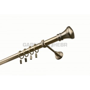 Garnýž kovová 100 cm jednořadá 25 Žezlo mosaz