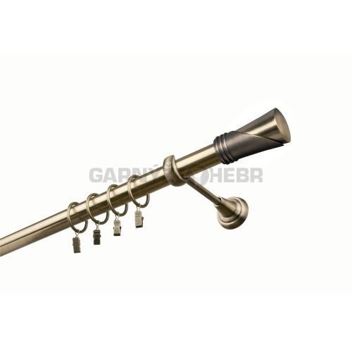 Garnýž kovová 280 cm jednořadá 25 Duncan mosaz