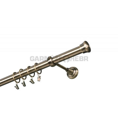 Garnýž kovová 420 cm jednořadá 25 Fulda mosaz