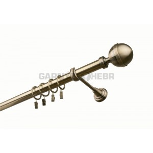 Garnýž kovová 100 cm jednořadá 25 Koule Lux mosaz