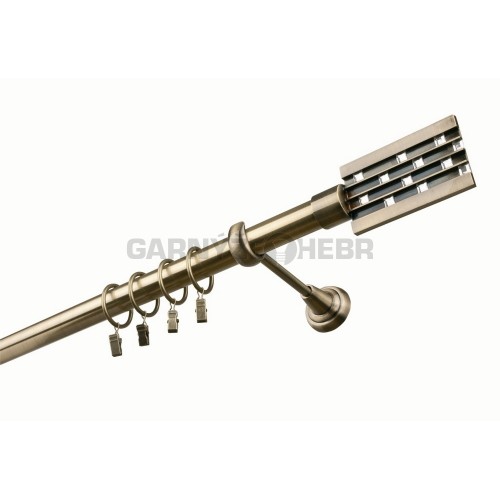 Garnýž kovová 420 cm jednořadá 25 Nutka mosaz