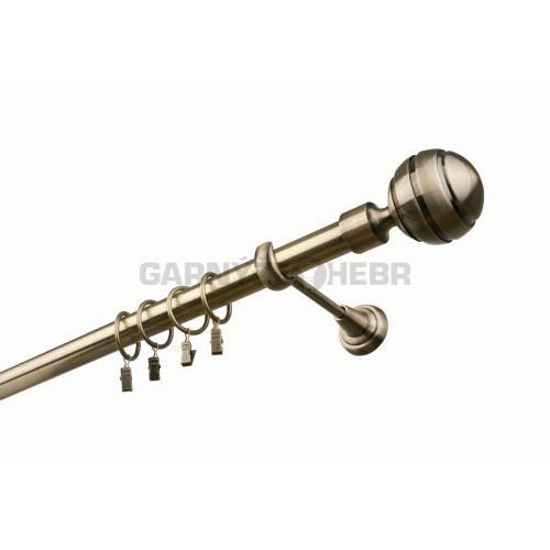 Garnýž kovová 190 cm jednořadá 25 Paola mosaz