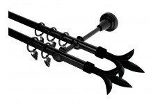 Lilie 16mm double černá