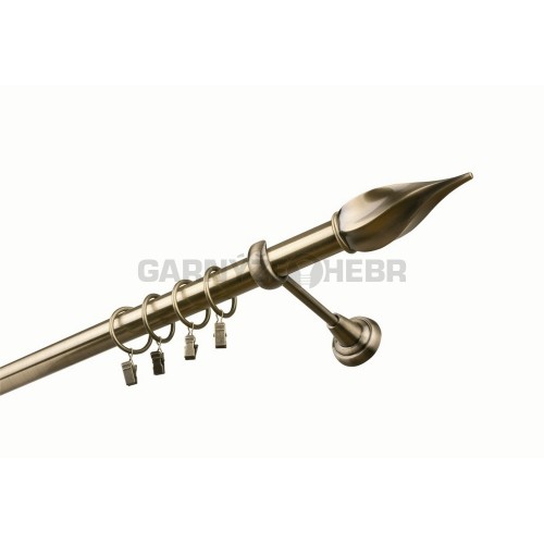 Garnýž kovová 110 cm jednořadá 25 Twister mosaz