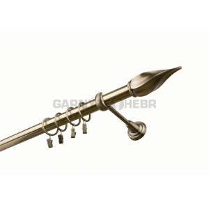 Garnýž kovová 260 cm jednořadá 25 Twister mosaz